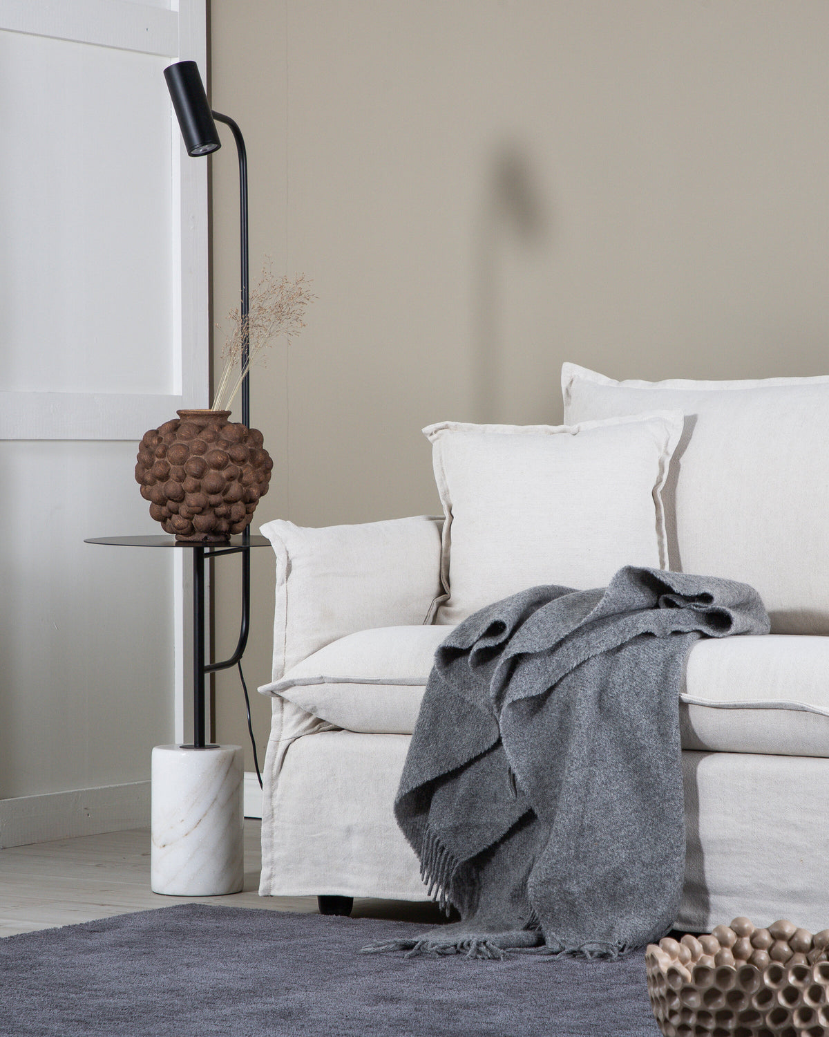 Nova 3-sits soffor beige – livsstilsbild