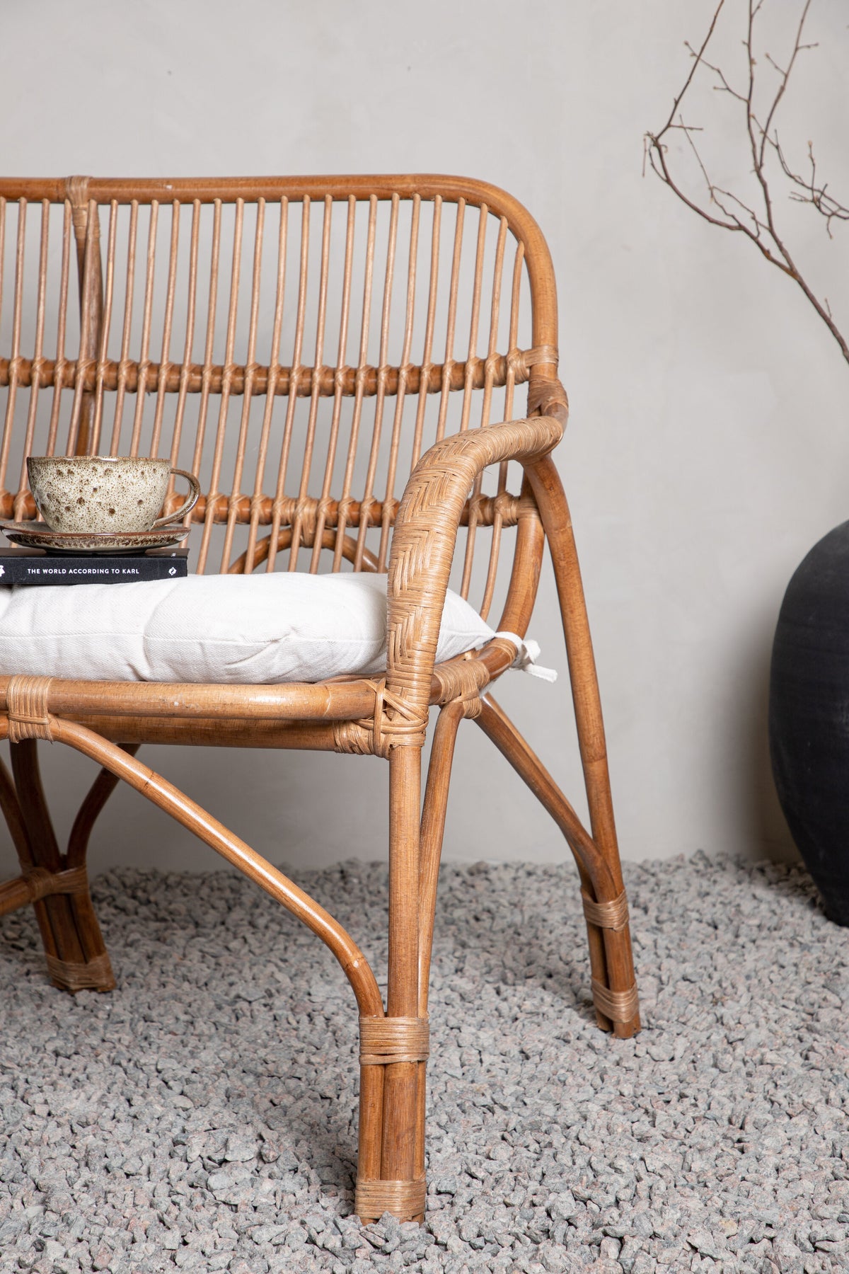 Nella 2-sits soffor nature – närbild struktur