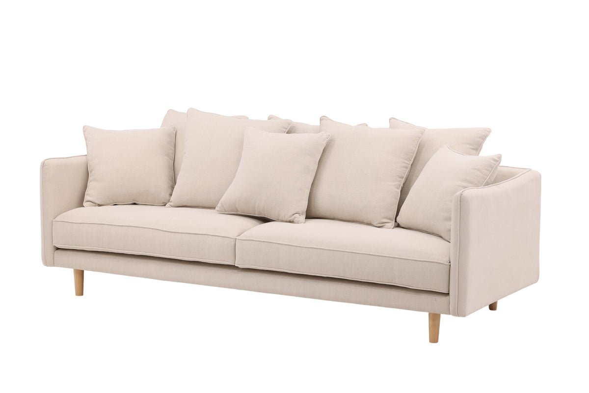 Segelskären 3-sits soffor beige – sidovy