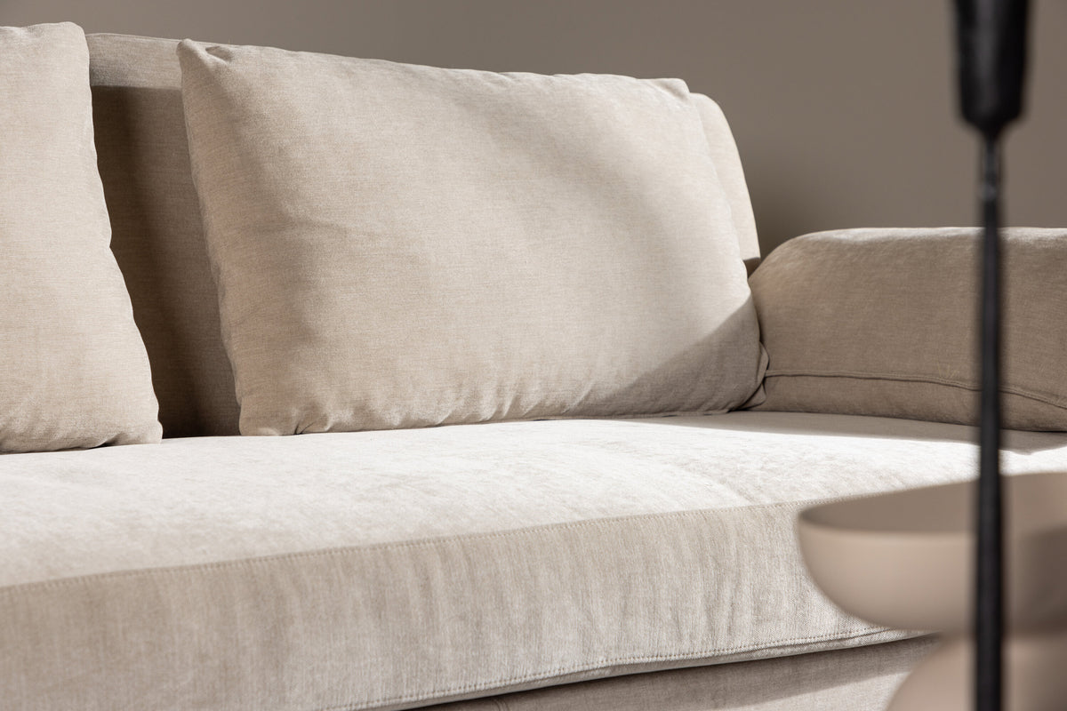 Malva 3-sits soffor beige – livsstilsbild