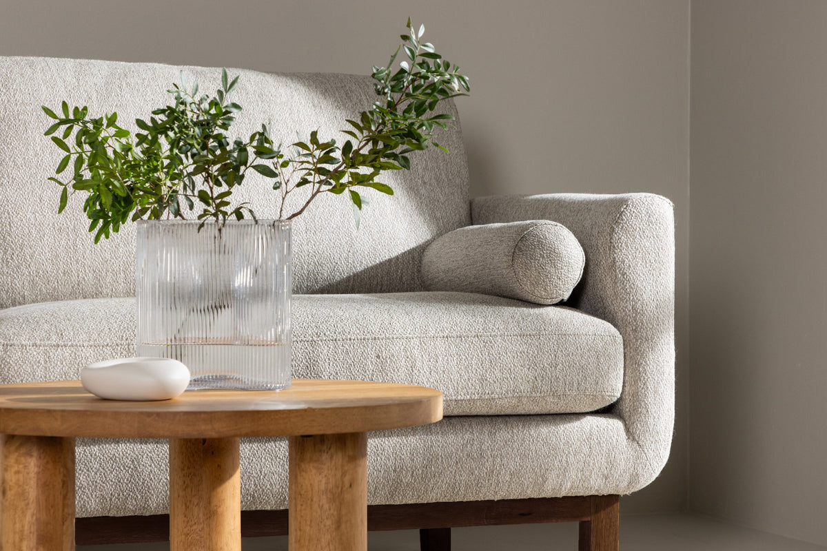 Olympos 3-sits soffor beige – hemmiljö ovanifrån