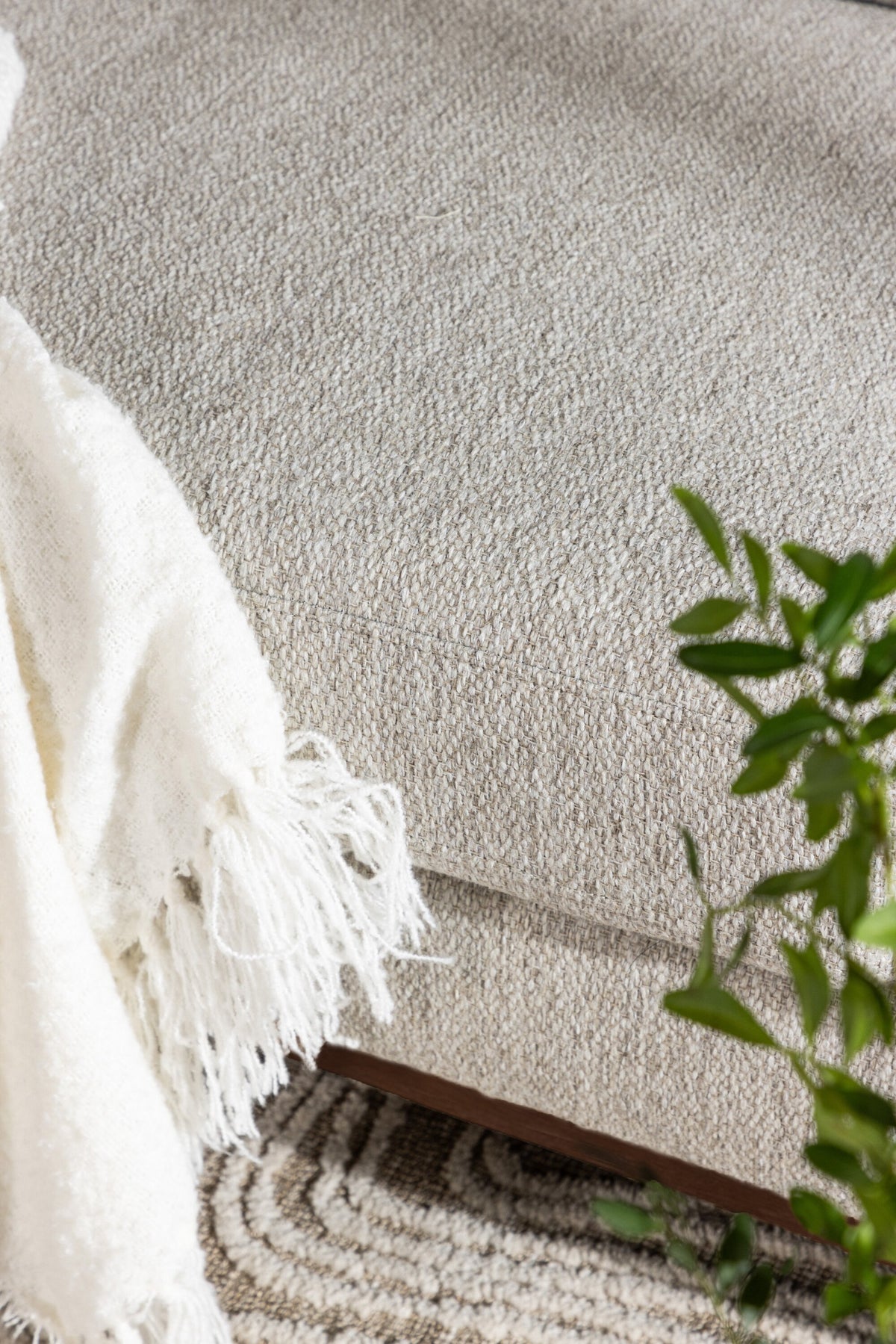 Olympos 3-sits soffor beige – livsstilsbild