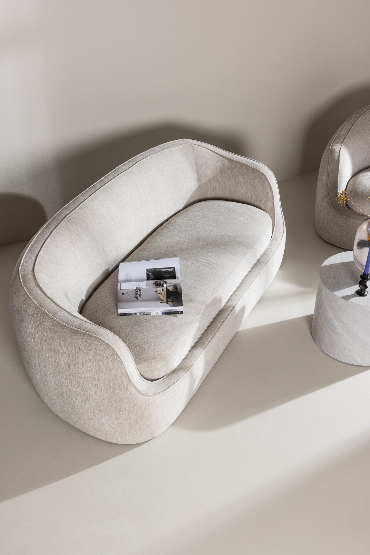 Elio 3-sits soffor ljusgrå – livsstilsbild