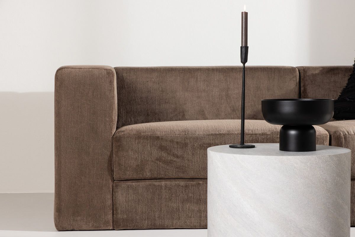 Lumi 3-sits soffor brun – hemmiljö ovanifrån