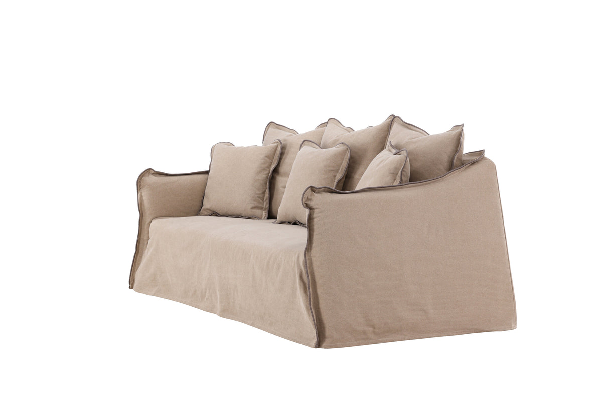 Oskarshamn 3-sits soffor brun – detaljbild