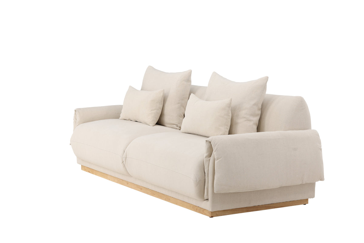 Mollösund 3-sits soffor beige – detaljbild