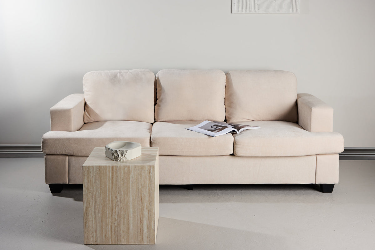 Sani 3-sits soffor greige – inspirationsbild