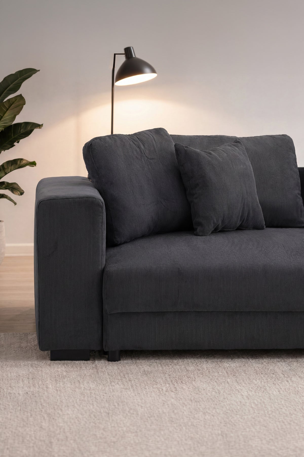 Bellman 3-sits soffor mörkgrå – stilbild