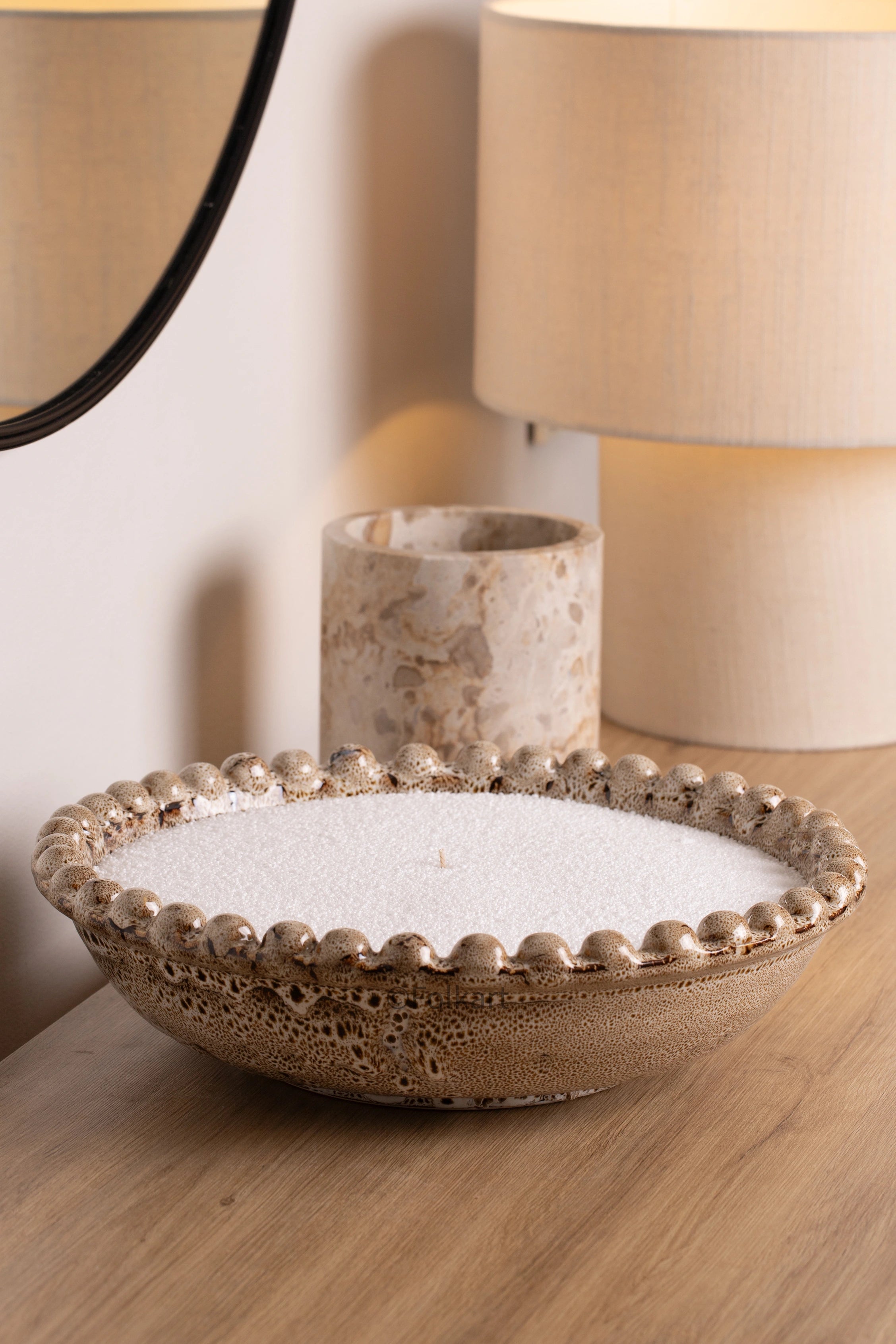 Folkart - Sandljus i skål