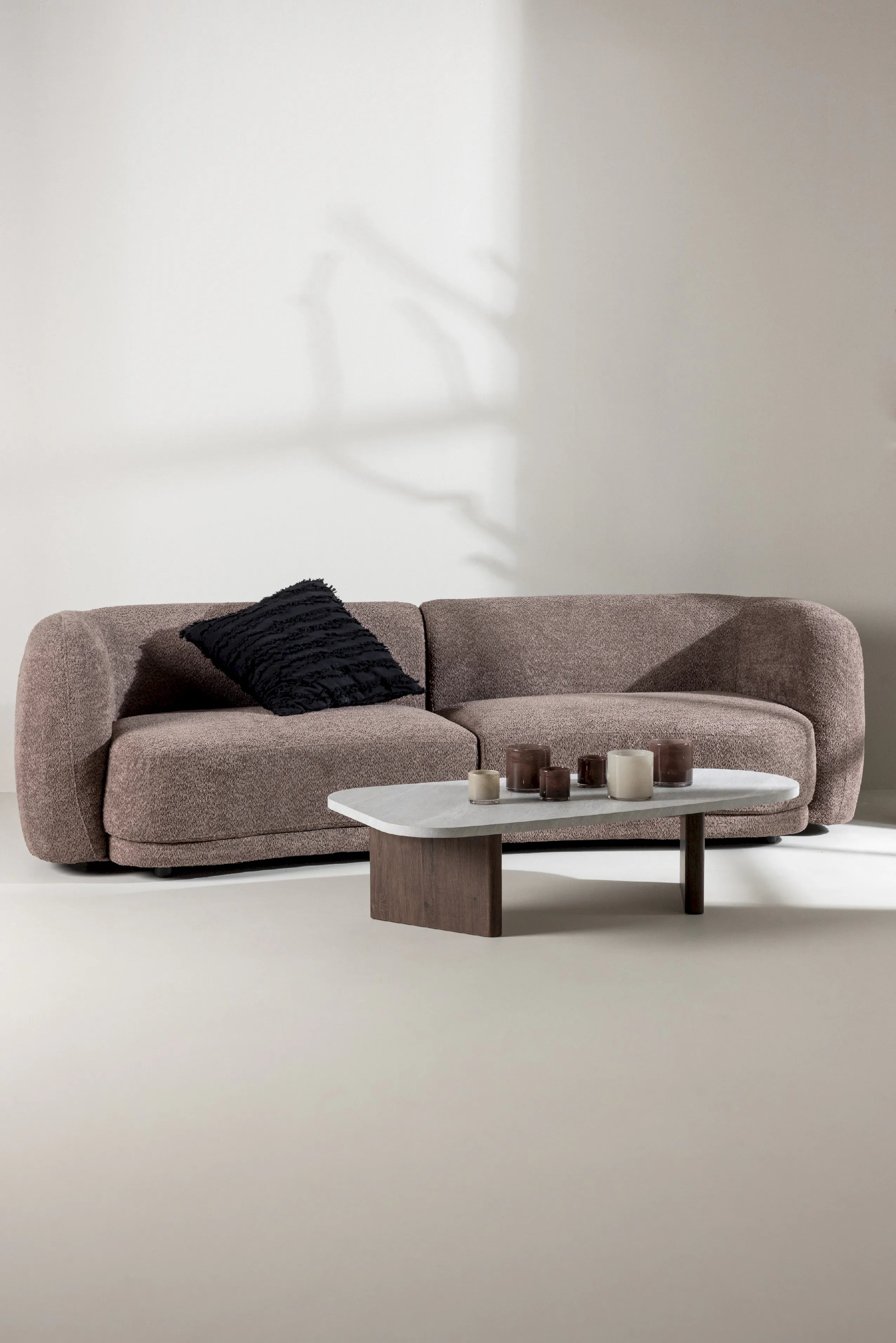 Cielo 3-sits soffa - Brun Boucle - Folkart